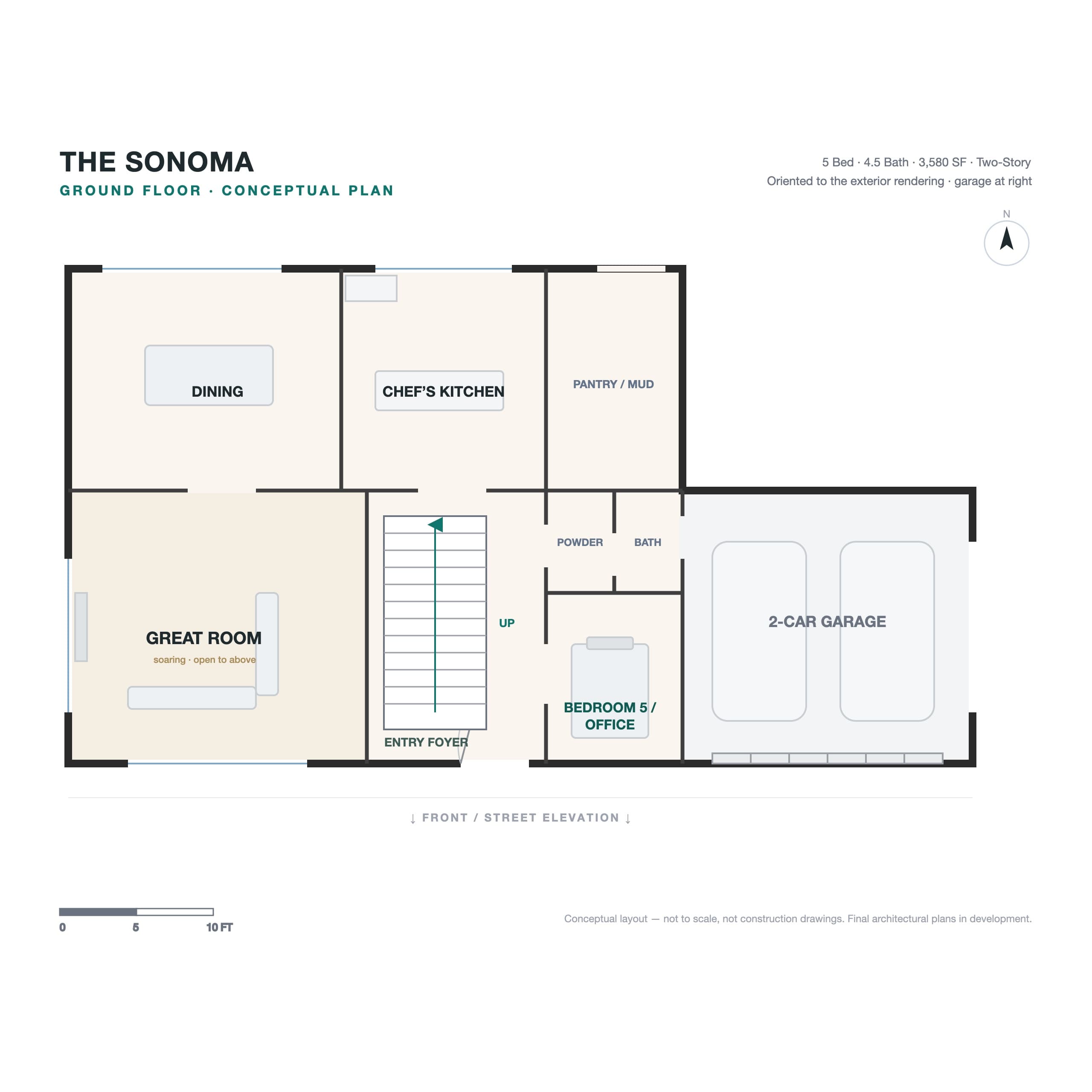The Sonoma, Ground Floor, conceptual plan