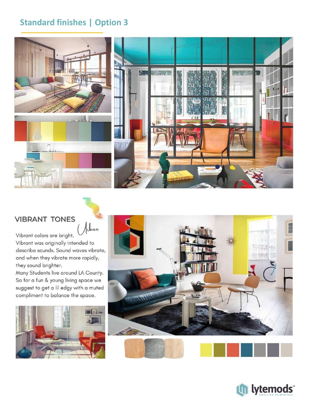 Vibrant Tones finish palette