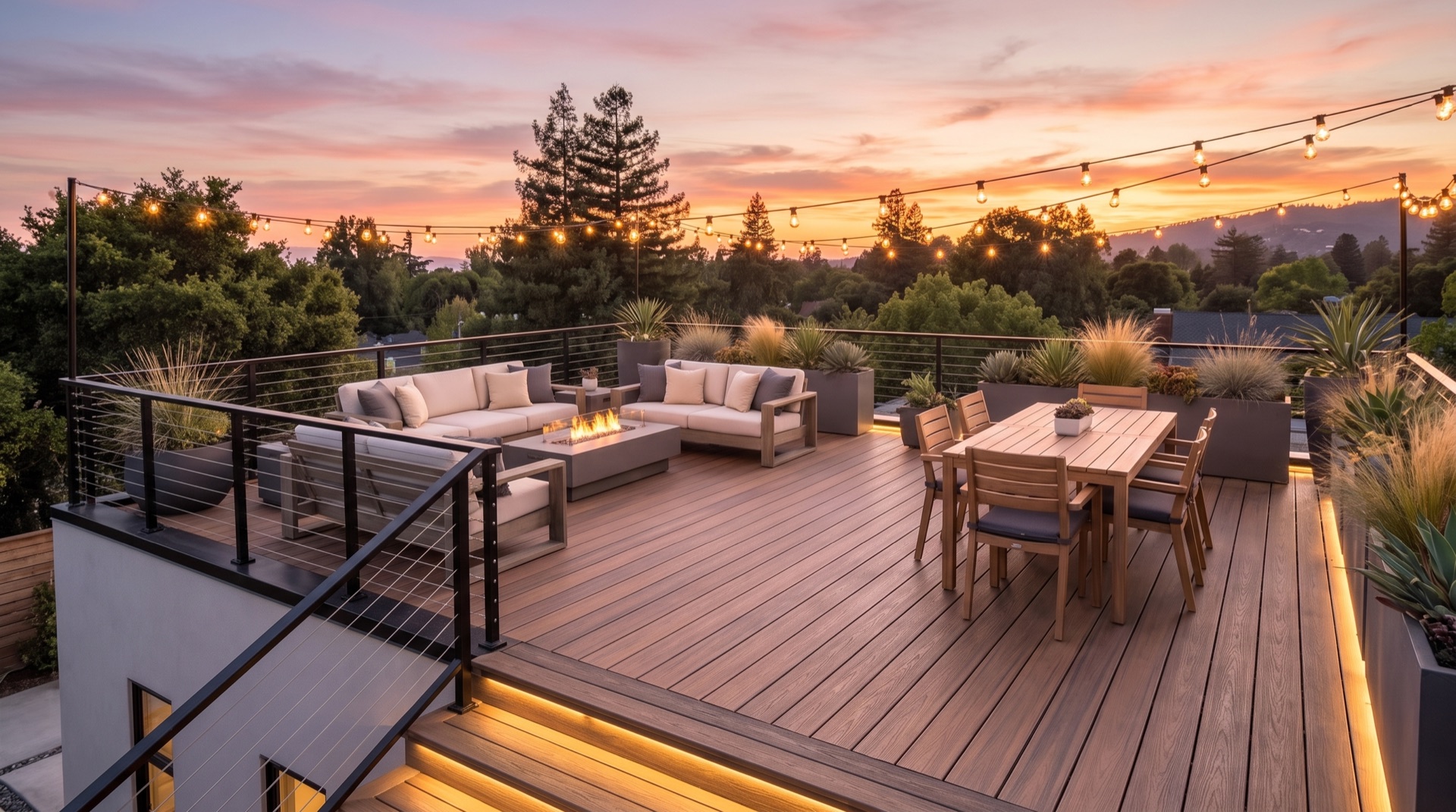 The Monterey roof deck, rendering